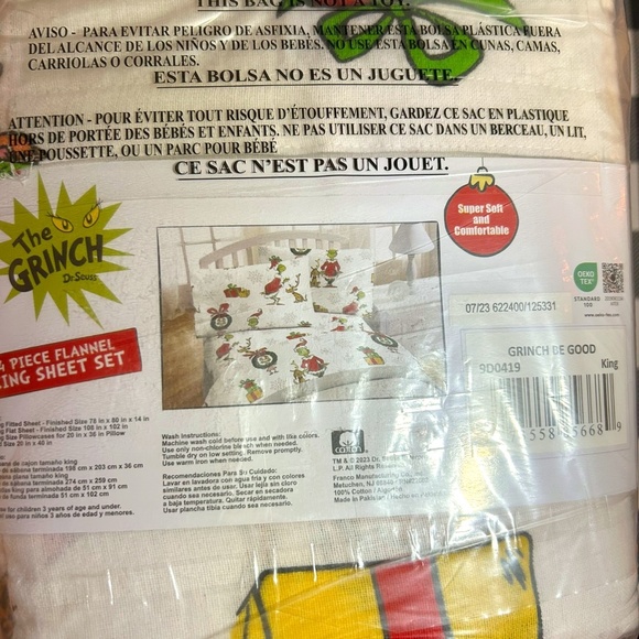 Bedding The Grinch Christmas Flannel Sheets King Poshmark